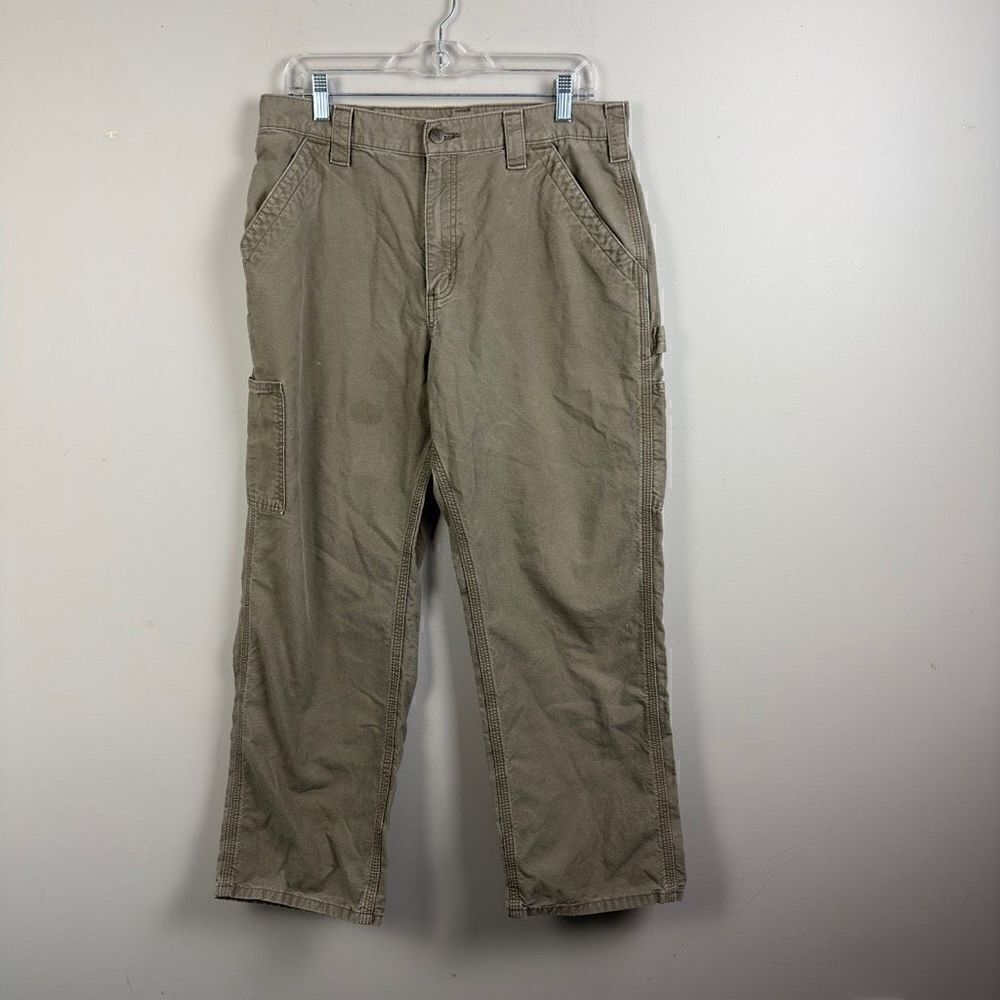 Carhartt original dungaree fit mens green cargo pants 34x30